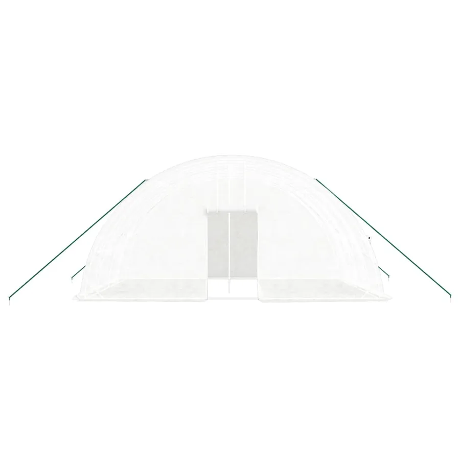 Serre avec cadre en acier Blanc 24 m² 6x4x2,85 m - 4