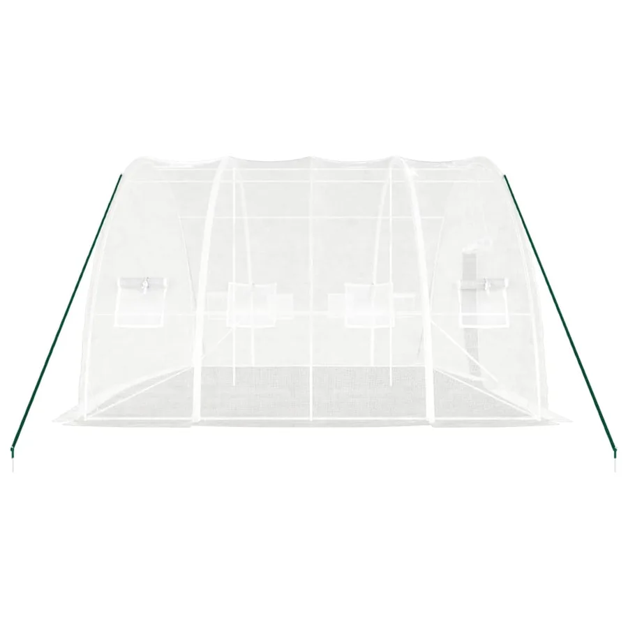 Serre avec cadre en acier Blanc 24 m² 6x4x2,85 m - 5