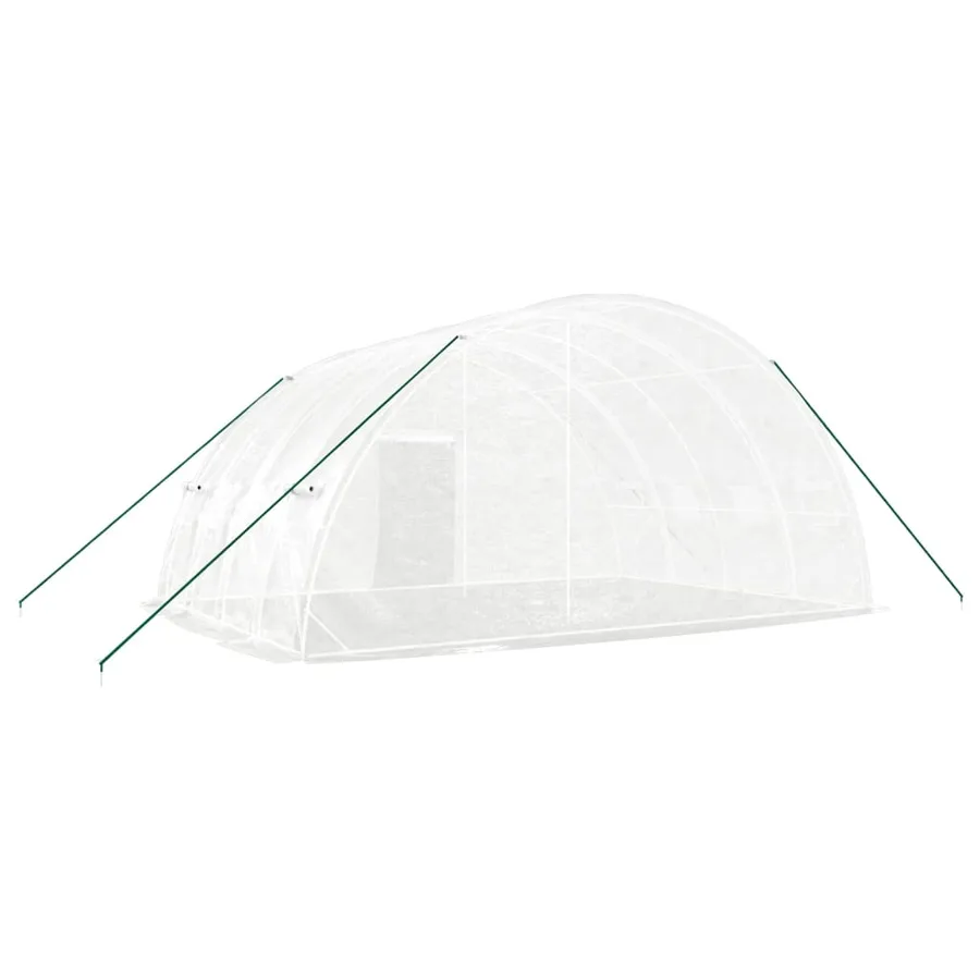 Serre avec cadre en acier Blanc 24 m² 6x4x2,85 m - 6