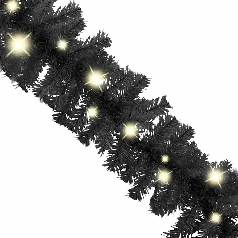 Guirlande de Noël avec lumières LED 10 m Noir - 4