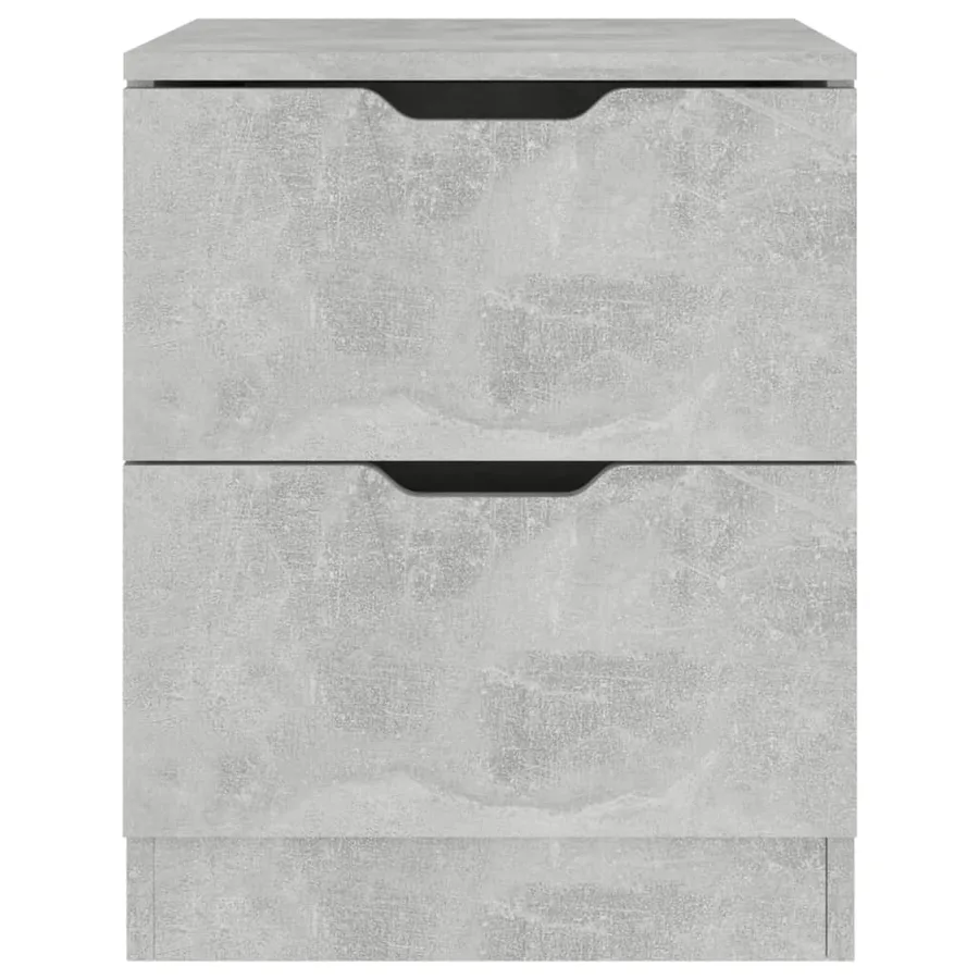 Table de chevet gris béton 40x40x50 cm bois d’ingénierie - 3
