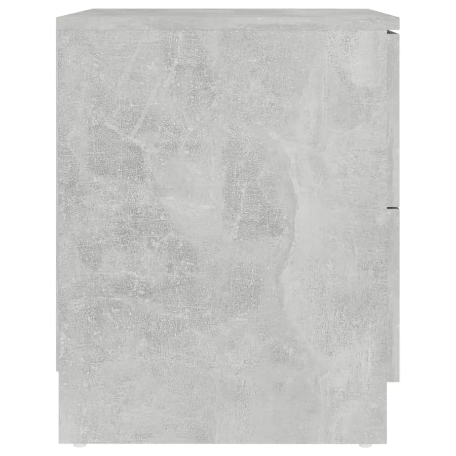 Table de chevet gris béton 40x40x50 cm bois d’ingénierie - 4