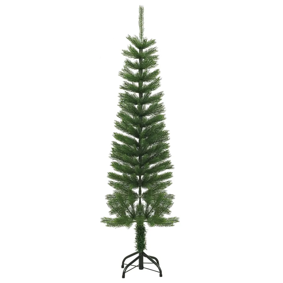 Sapin de Noël artificiel mince avec support 150 cm PE - 2