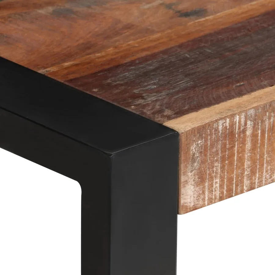 Table à manger 70x70x75 cm Bois de récupération massif - 3