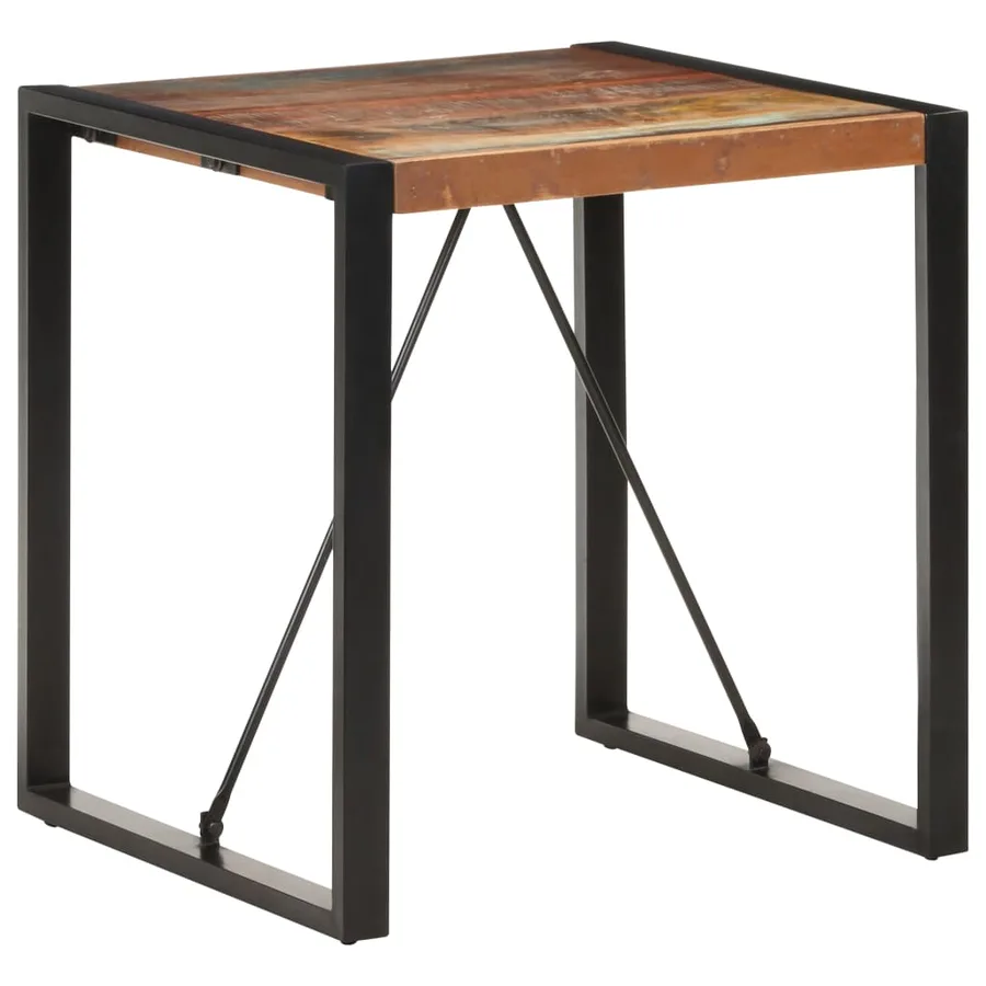 Table à manger 70x70x75 cm Bois de récupération massif - 8