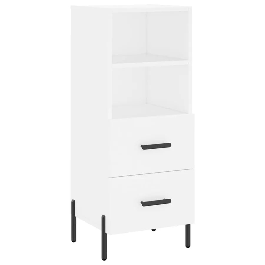 Buffet blanc 34,5x34x90 cm bois d'ingénierie - 2