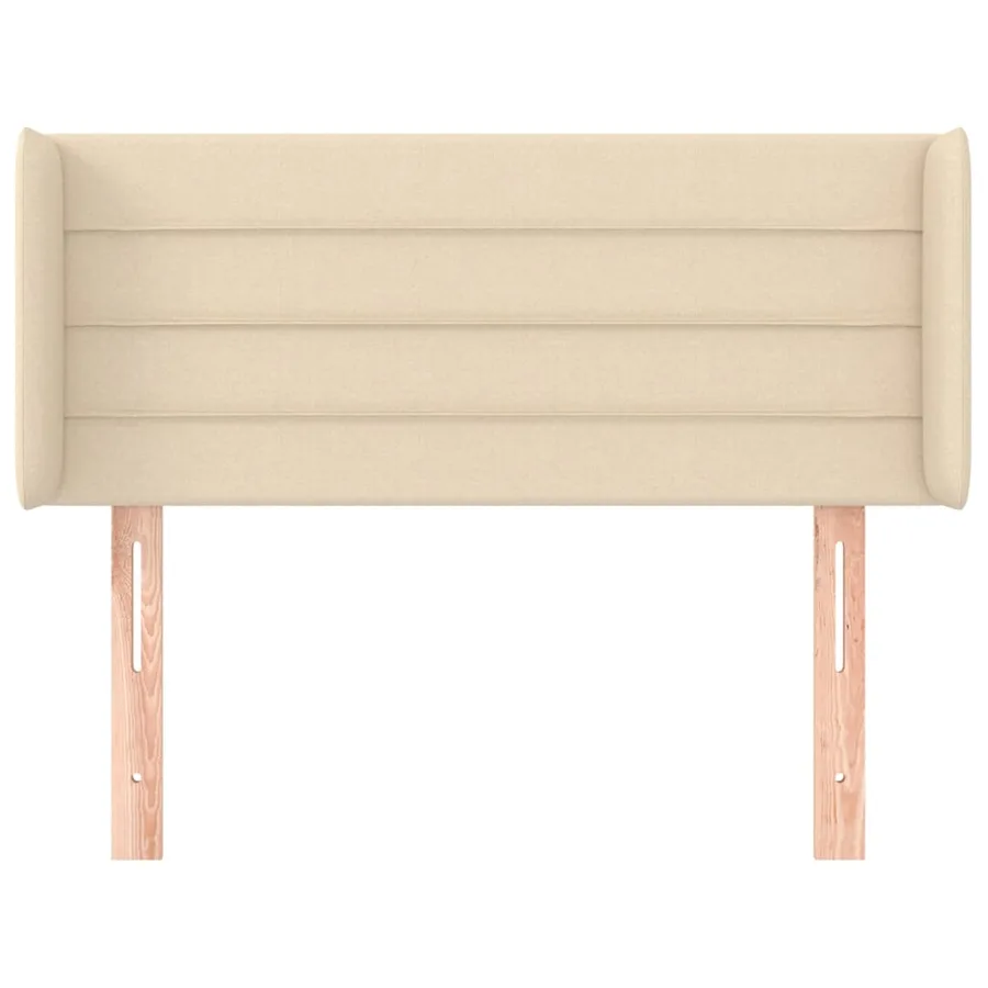 Tête de lit avec oreilles Crème 93x16x78/88 cm Tissu - 3