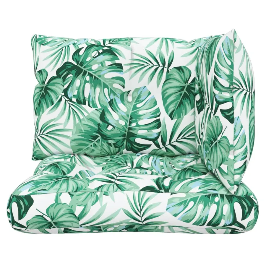 Coussins de palette lot de 3 motif de feuilles tissu - 4