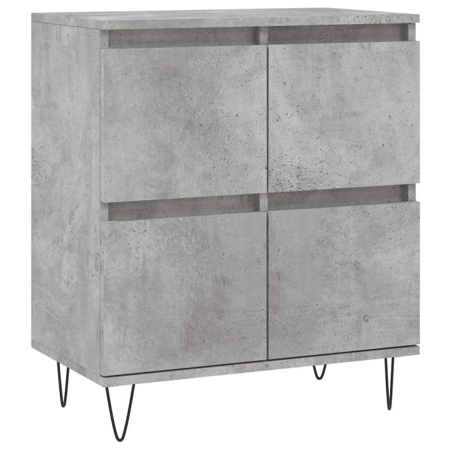 Buffet Gris béton 60x35x70 cm Bois d'ingénierie - 2