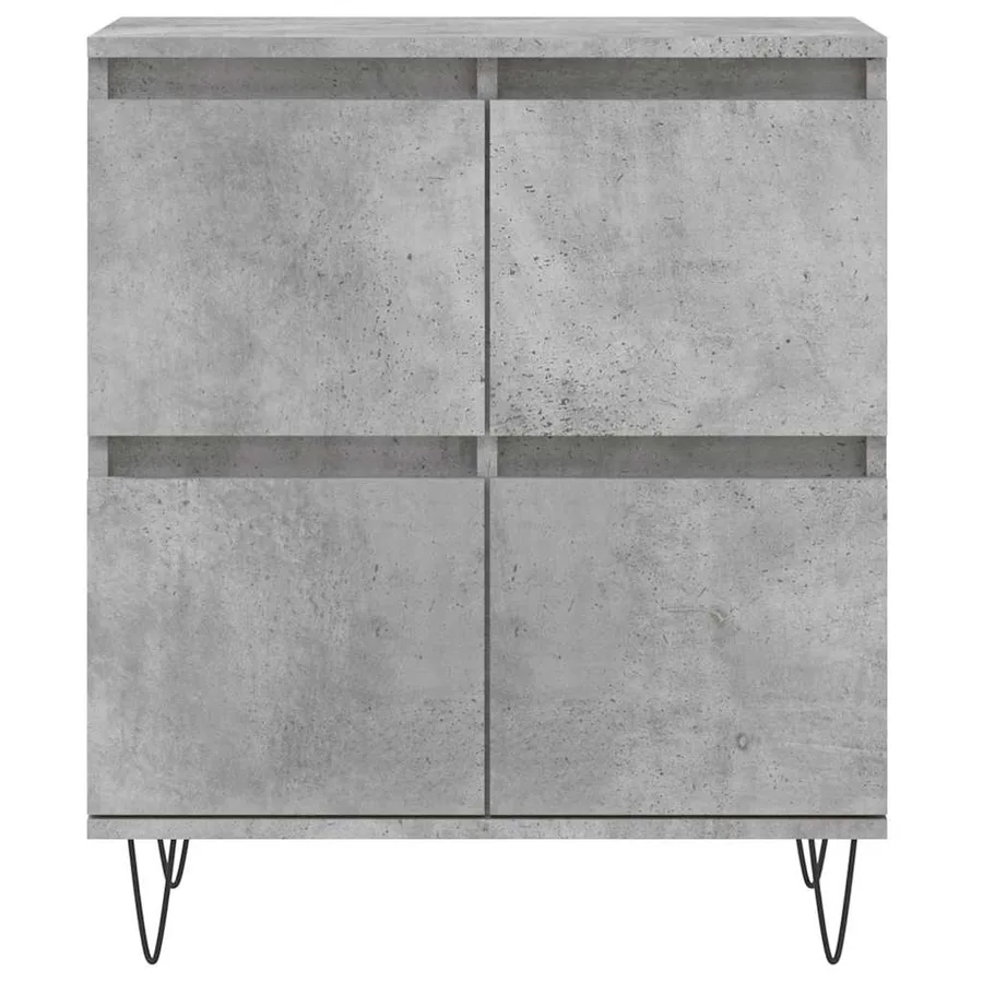 Buffet Gris béton 60x35x70 cm Bois d'ingénierie - 5