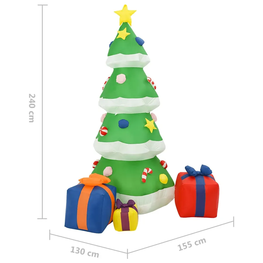 Sapin de Noël gonflable avec LED Int/Ext 240 cm - 6