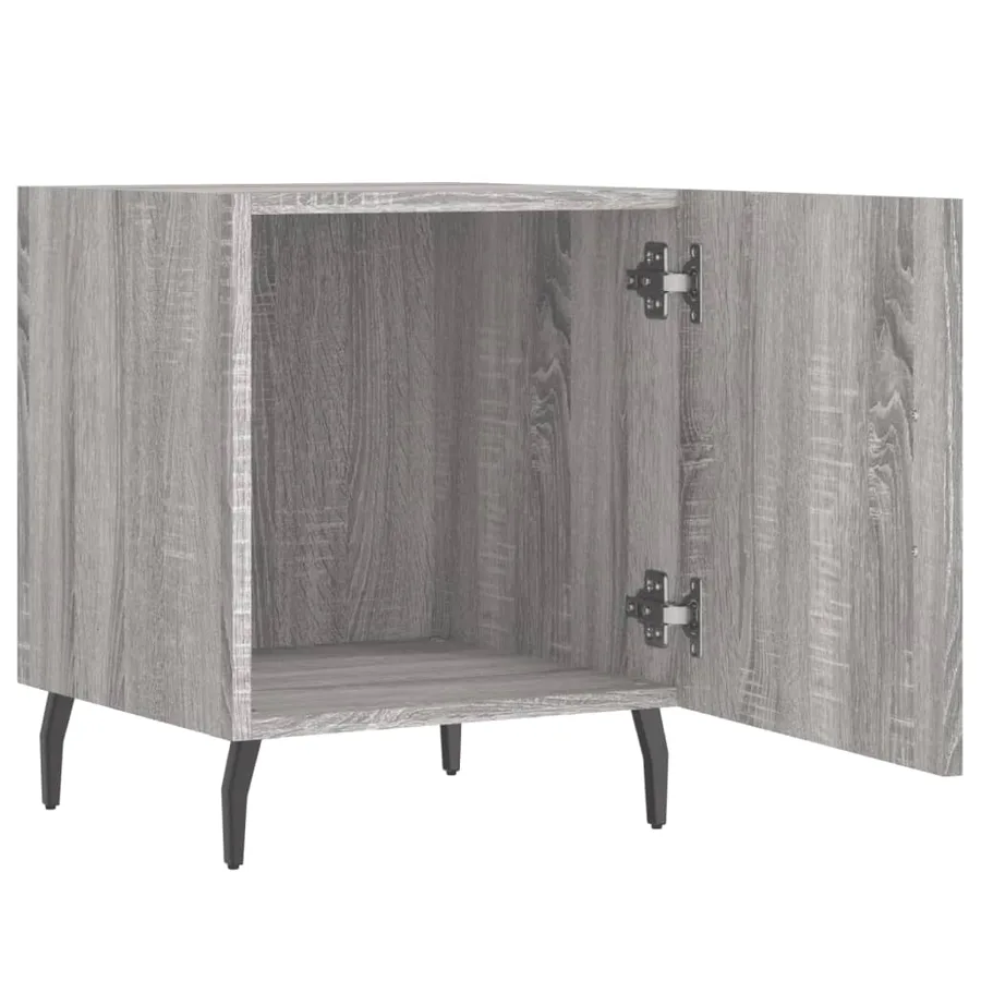 Tables de chevet 2 pcs sonoma gris 40x40x50cm bois d'ingénierie - 5