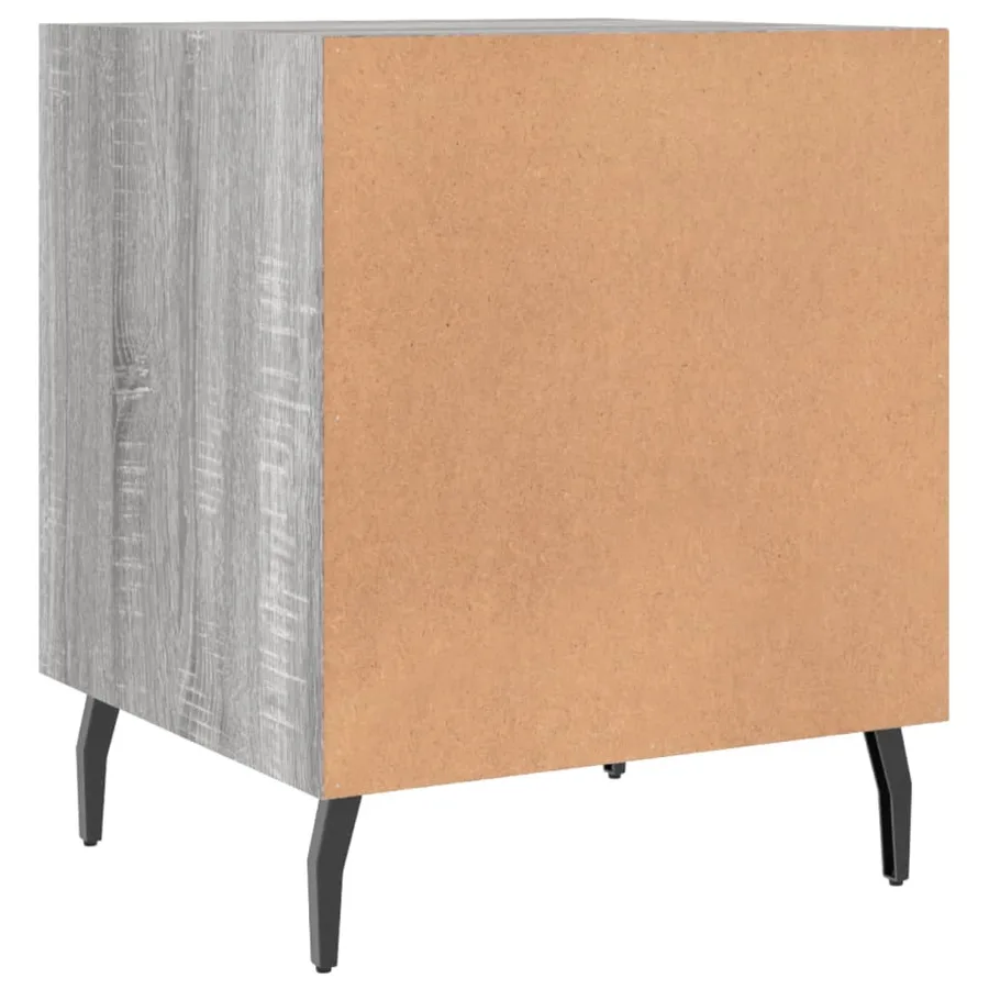 Tables de chevet 2 pcs sonoma gris 40x40x50cm bois d'ingénierie - 9
