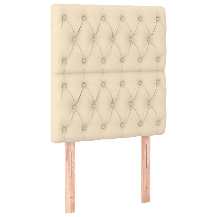 Tête de lit à LED Crème 80x7x118/128 cm Tissu - 4