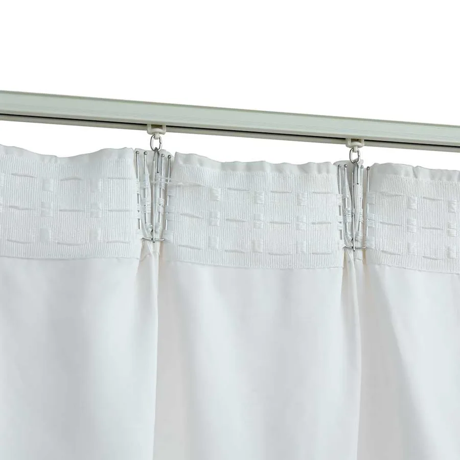 Rideaux occultants avec crochets 2 pcs Blanc cassé 140x225 cm - 4