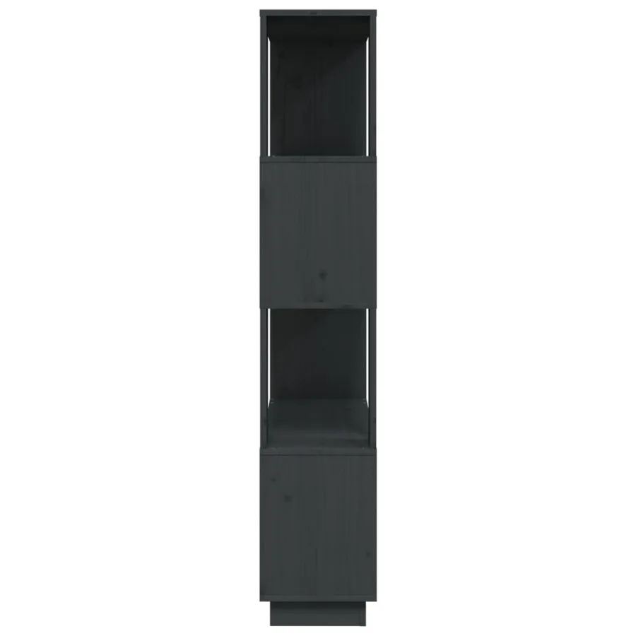 Bibliothèque/Séparateur de pièce Gris 80x25x132 cm Pin massif - 6