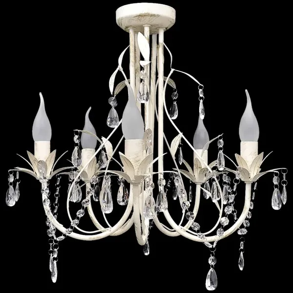Lustre suspendu en cristal 5 douilles d'ampoule