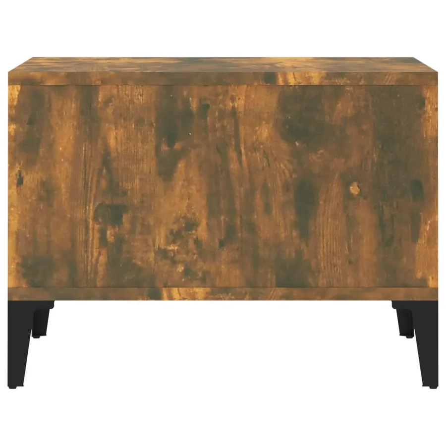 Table basse Chêne fumé 60x50x36,5 cm Bois d'ingénierie - 6
