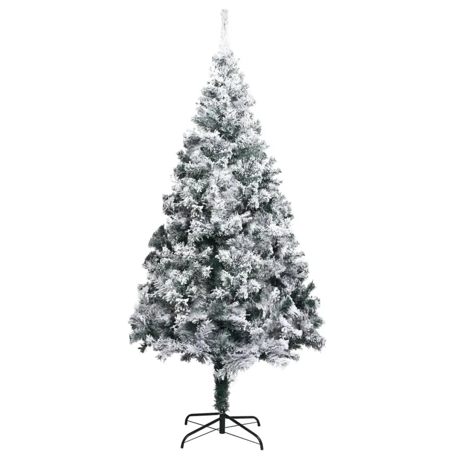 Sapin de Noël artificiel avec neige floquée vert 240 cm PVC - 2