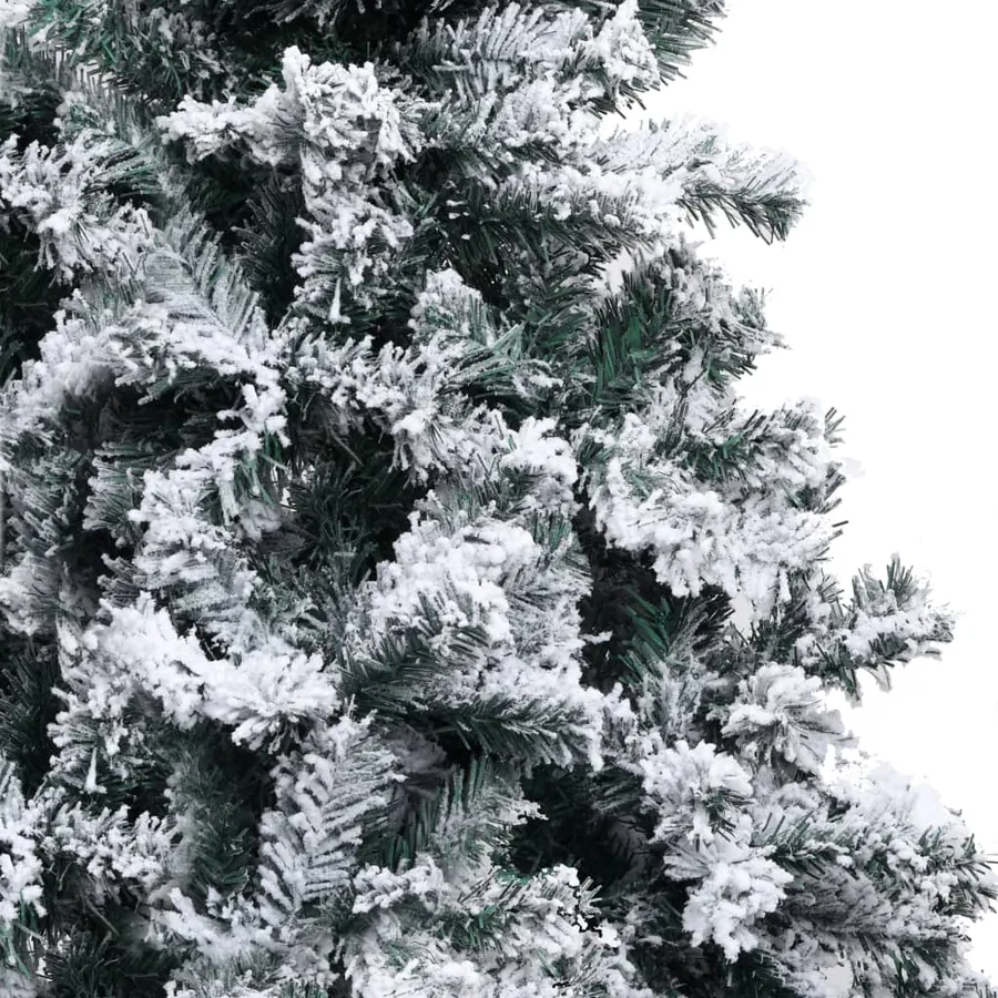 Sapin de Noël artificiel avec neige floquée vert 240 cm PVC - 4