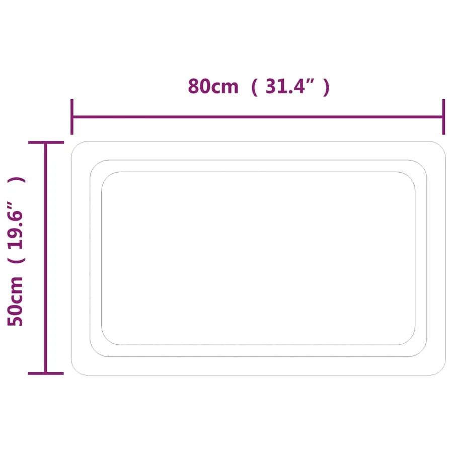 Miroir de salle de bain à LED 50x80 cm - 5