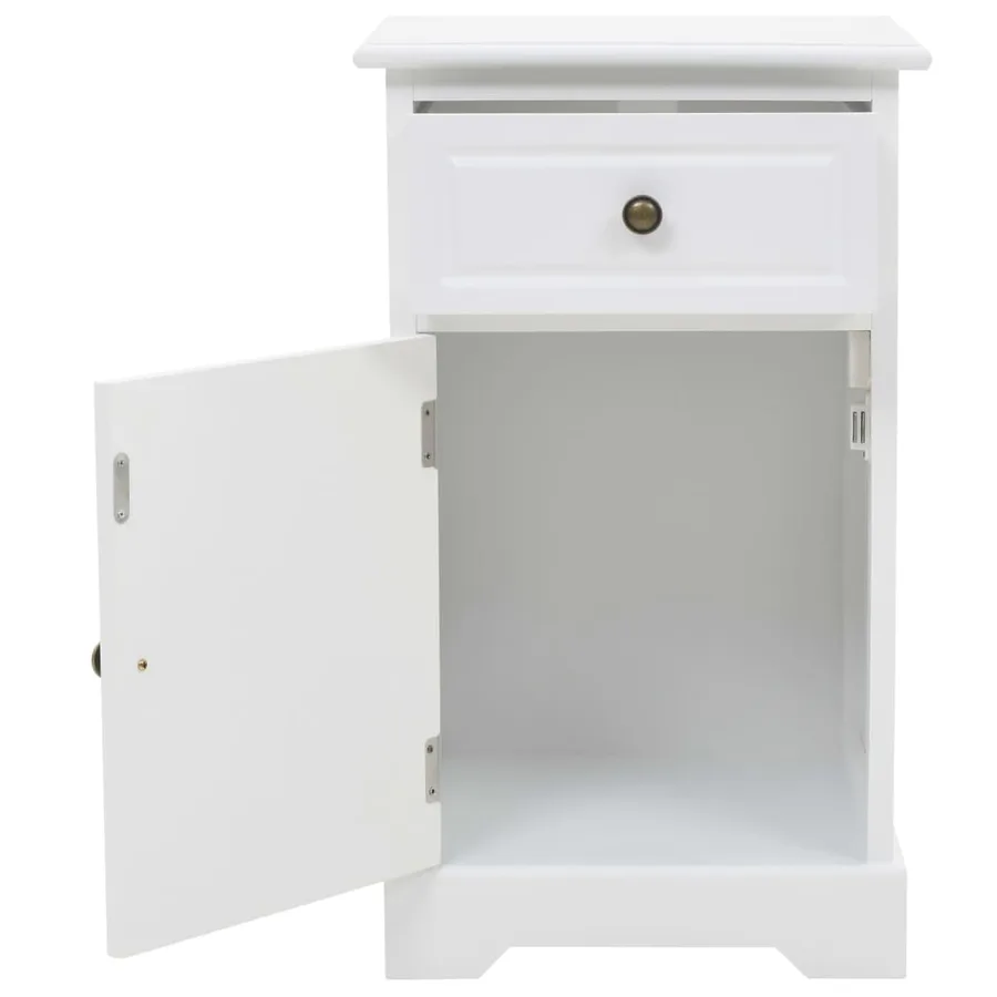 Table de chevet MDF et bois de pin 35x32x59 cm - 5