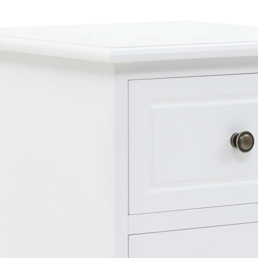 Table de chevet MDF et bois de pin 35x32x59 cm - 6