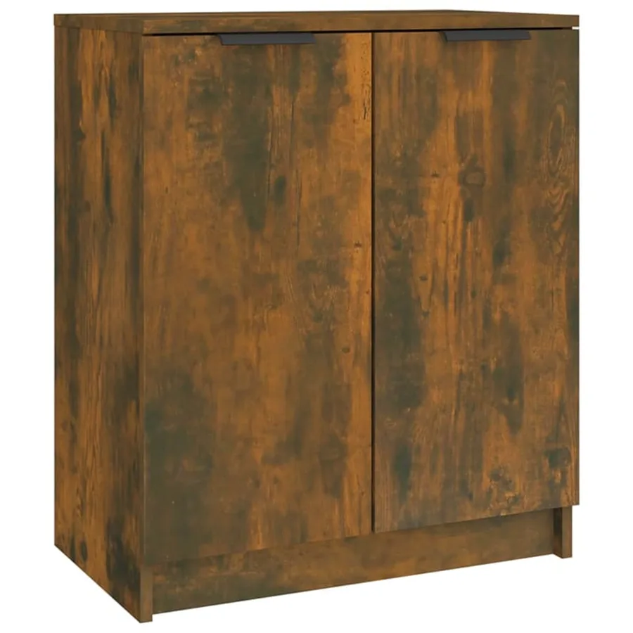 Meuble à chaussures Chêne fumé 59x35x70 cm Bois d'ingénierie - 2