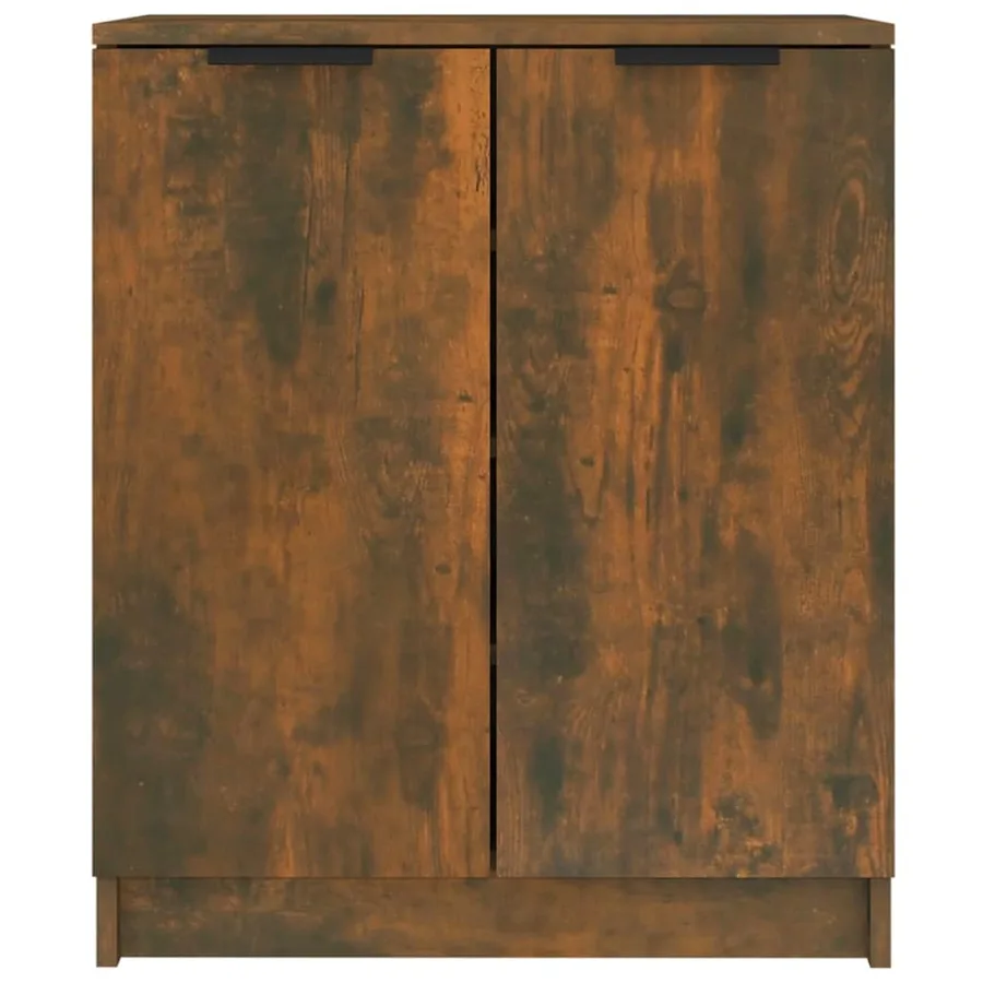 Meuble à chaussures Chêne fumé 59x35x70 cm Bois d'ingénierie - 3