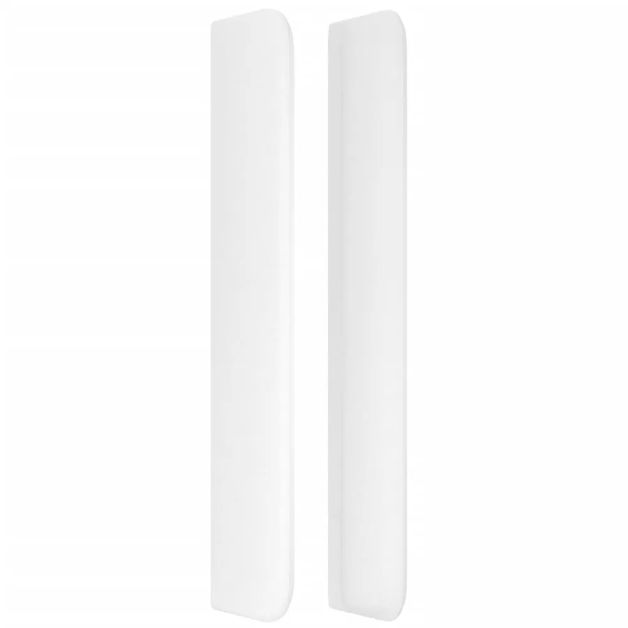 Tête de lit avec oreilles Blanc 93x16x118/128 cm Similicuir - 4