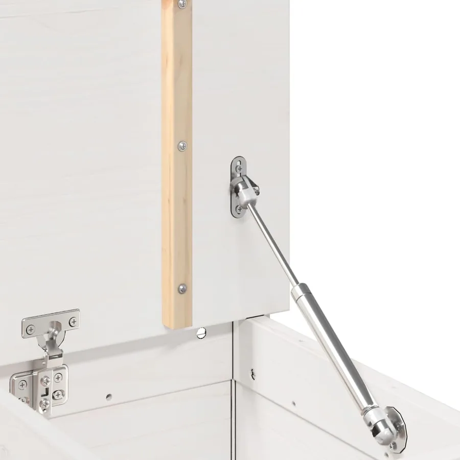 Banc Blanc 110x41x76,5 cm Bois de pin massif - 10