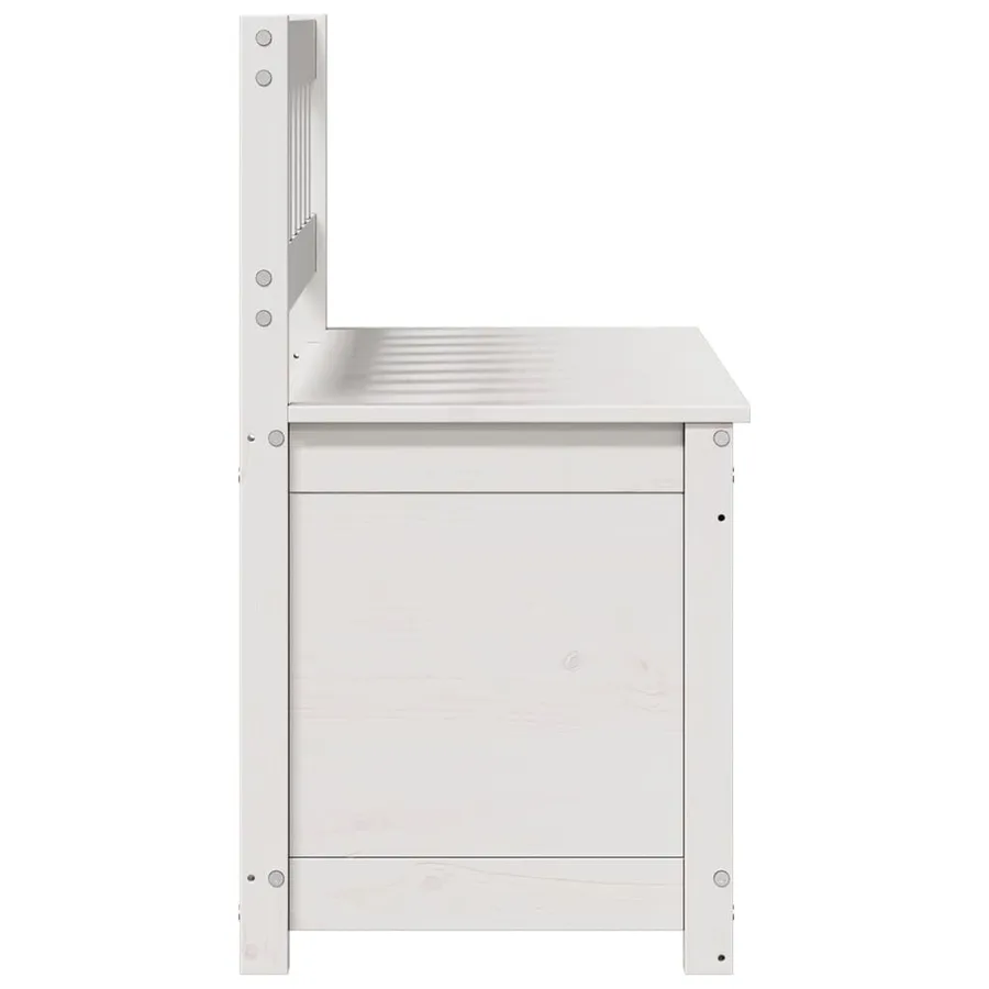 Banc Blanc 110x41x76,5 cm Bois de pin massif - 6