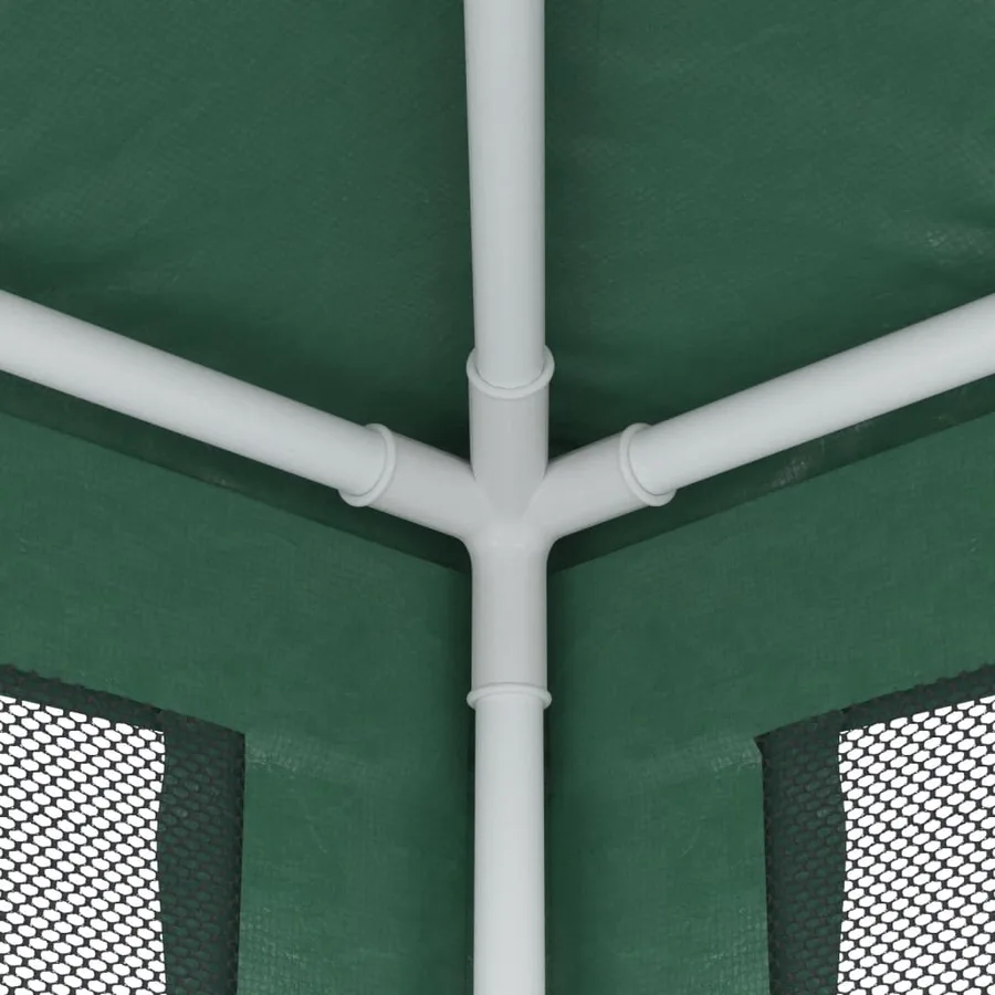 Tente de fête avec 4 parois latérales en maille Vert 3x3 m PEHD - 6