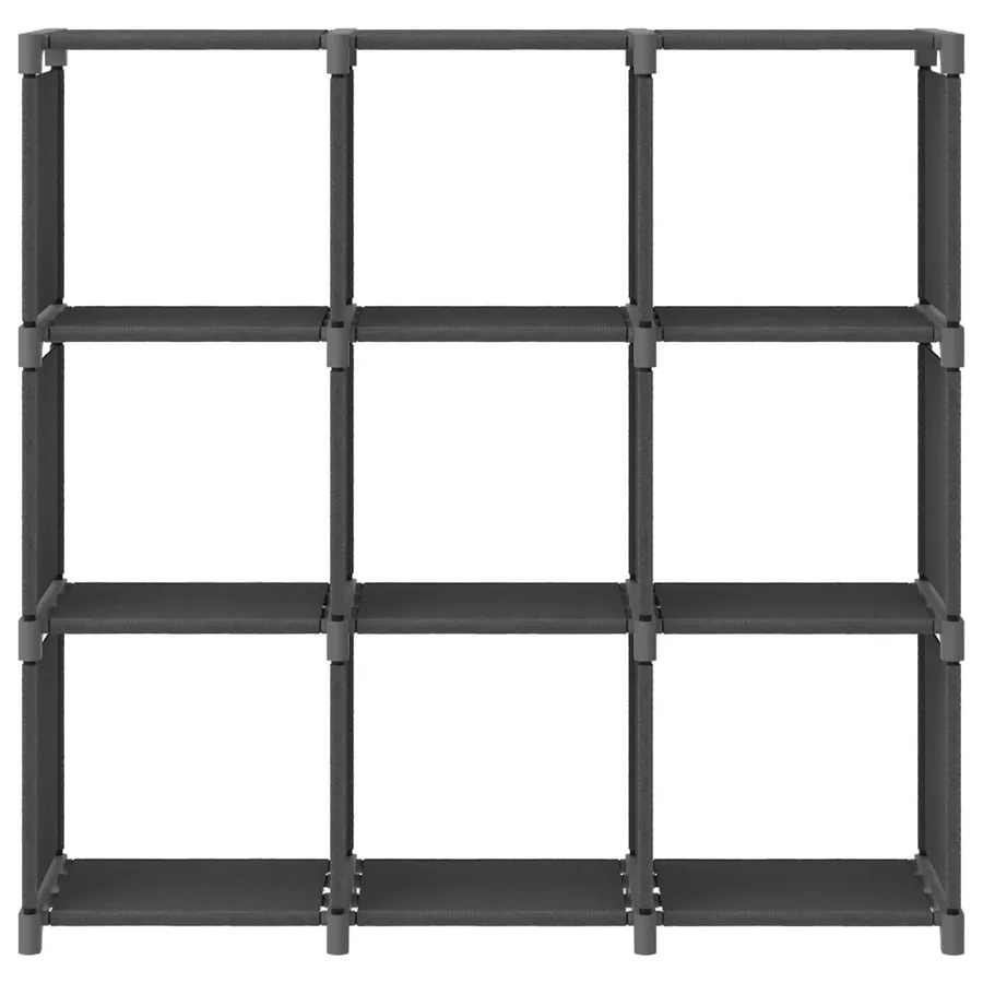 Étagère d'affichage 9 cubes Gris 103x30x107,5 cm Tissu - 2