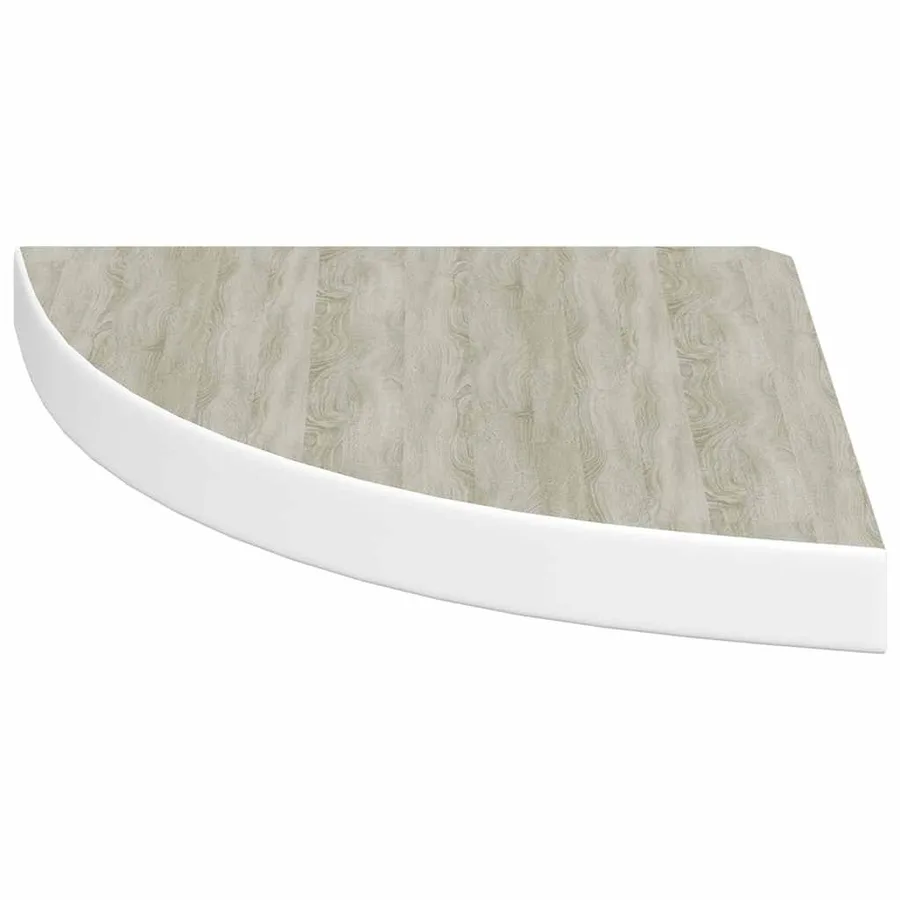 Étagères d'angle murales 4 pcs Chêne et blanc 35x35x3,8 cm MDF - 6