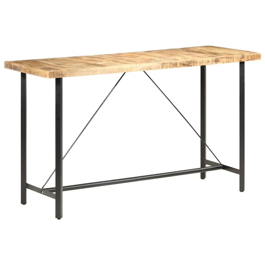 Table de bar 180x70x107 cm Bois de manguier brut - 10