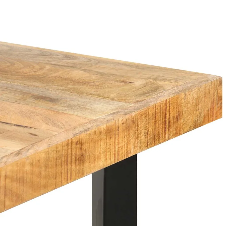 Table de bar 180x70x107 cm Bois de manguier brut - 5