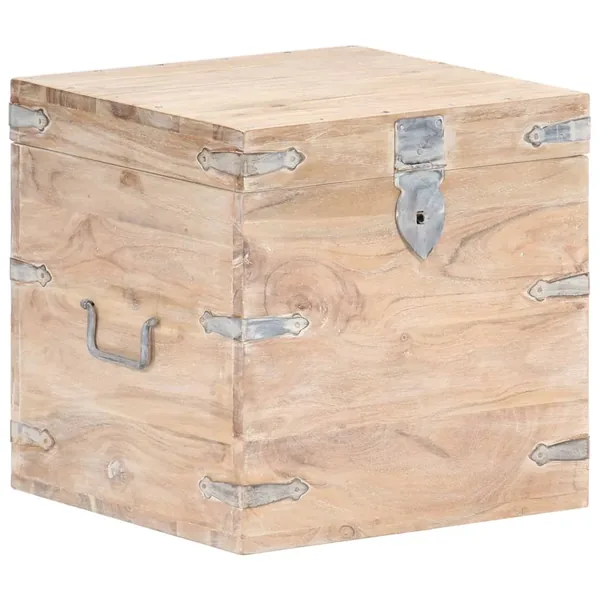 Coffre 40x40x40 cm Bois d'acacia solide