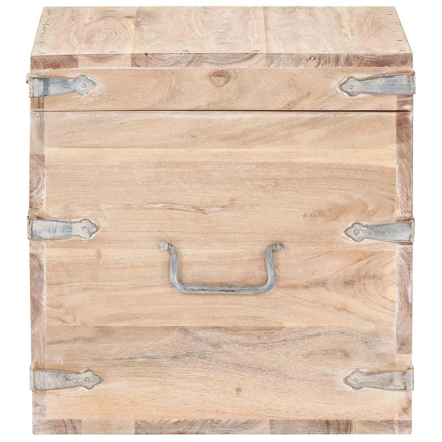 Coffre 40x40x40 cm Bois d'acacia solide - 4