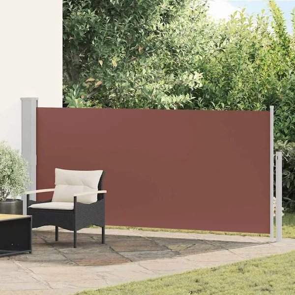 Auvent latéral rétractable 140 x 300 cm Marron