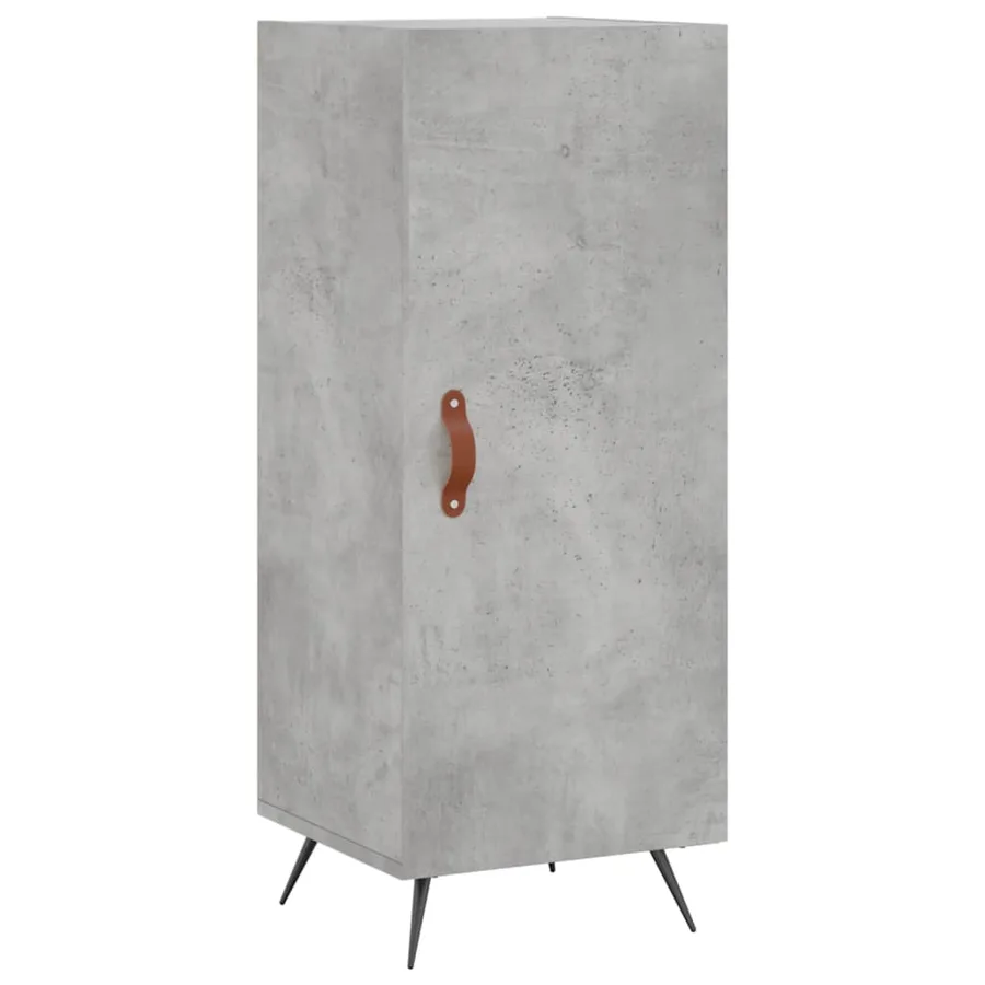 Buffet haut Gris béton 34,5x34x180 cm Bois d'ingénierie - 5