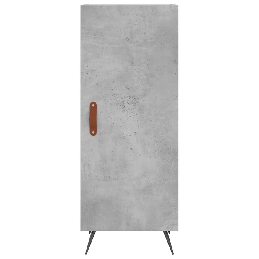 Buffet haut Gris béton 34,5x34x180 cm Bois d'ingénierie - 6