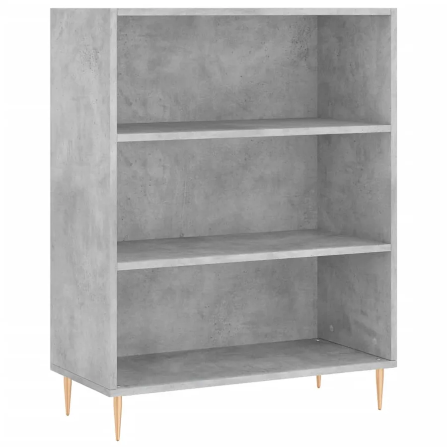 Buffet haut Gris béton 69,5x34x180 cm Bois d'ingénierie - 7