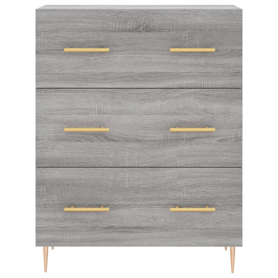 Buffet haut Sonoma gris 69,5x34x180 cm Bois d'ingénierie - 8
