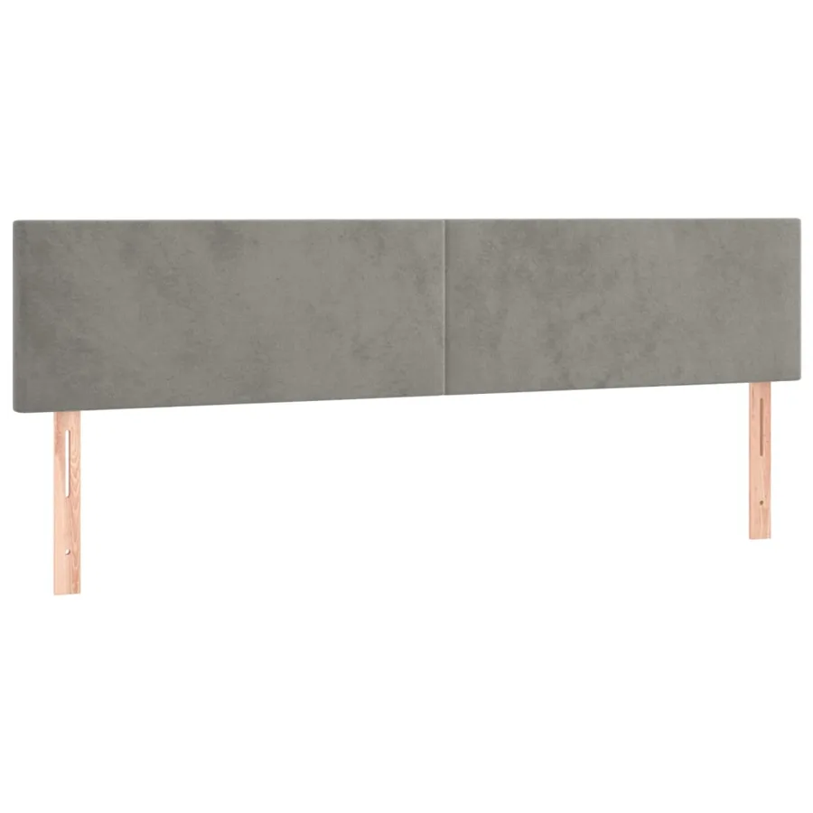 Têtes de lit Gris clair 200x5x78/88 cm Velours - 2