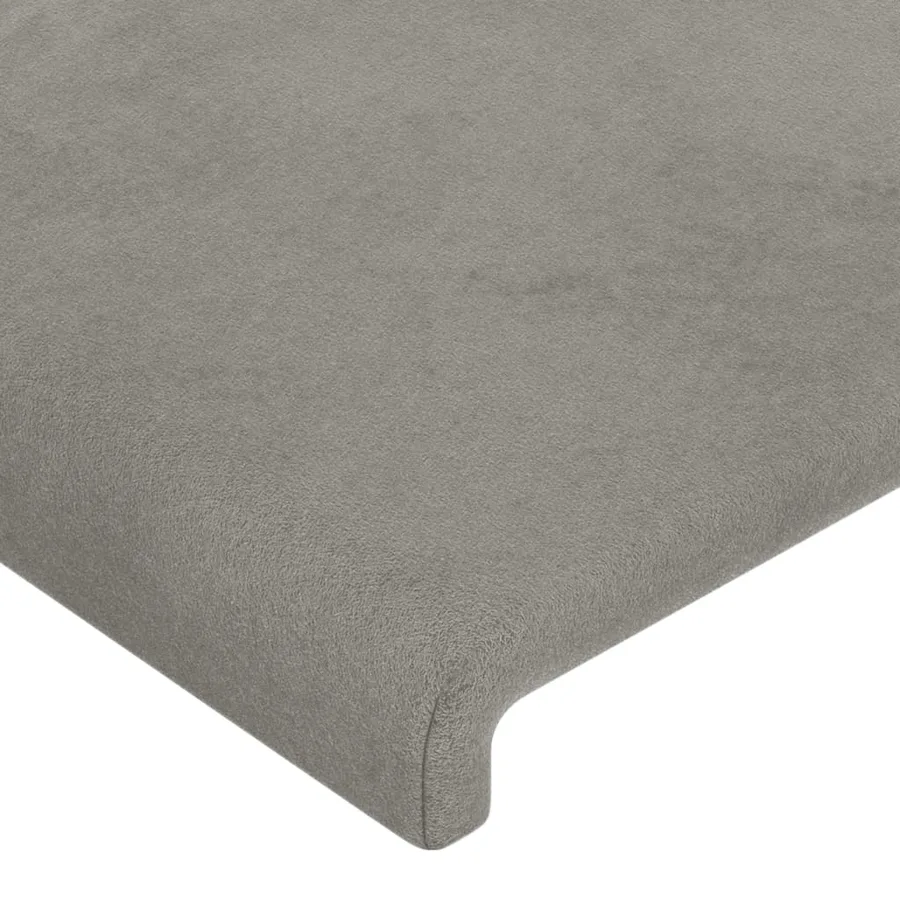 Têtes de lit Gris clair 200x5x78/88 cm Velours - 4