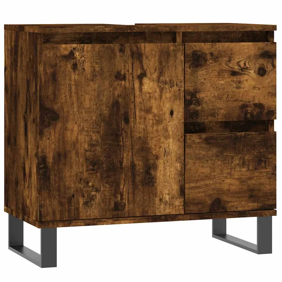 Ensemble de meubles de salle de bain 3 pcs Chêne fumé - 9