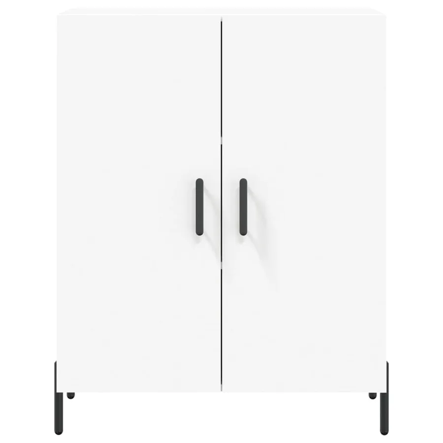 Buffet haut Blanc 69,5x34x180 cm Bois d'ingénierie - 8