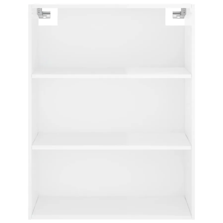 Buffet haut Blanc brillant 69,5x34x180 cm Bois d'ingénierie - 5