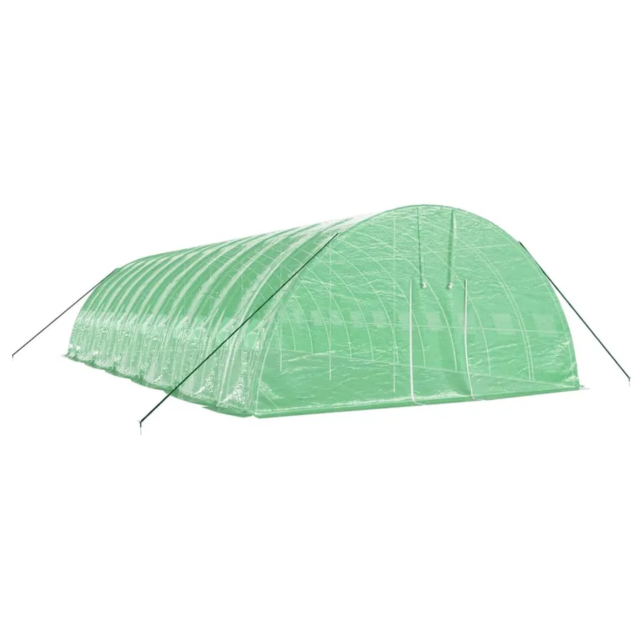 Serre avec cadre en acier vert 72 m² 12x6x2,85 m - 3